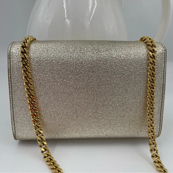❌SOLD❌ YSL Kate Small Sparkling Light Gold Bag Clutch - Picture 8 of 16